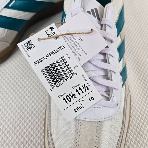 Adidas Predator Freestyle Mens 10.5 Shoes White Teal Gum Sole New main image 4